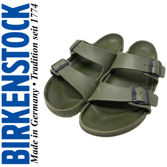 Birkenstock EVA Green Foam Arizona Double Buckle Sandals Sz EU 44 US M 11 READ - Picture 1 of 9